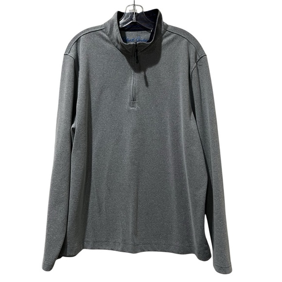 Robert Graham Men’s 2X XXL Gray Quarter Zip Sweater Fleece Aztec Collar R6 - Picture 3 of 6